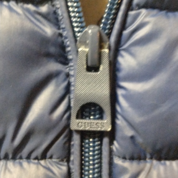 Unisex ,Guess , Navy,  light weight puffer jacket size XXL fits like XL - Picture 2 of 7